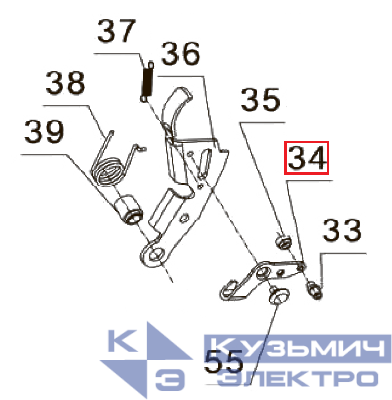Запчасть №34 для PAG-PC84. Взводитель
