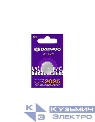 Элемент питания литиевый CR2025 3В 2021 BL-1 DAEWOO 5034143