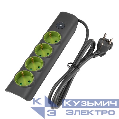 Удлинитель 4х1.4м с заземл. с выкл. сер. ET-04-140G JAZZway 5051850