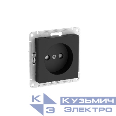 Розетка AtlasDesign 16А без заземл. защ. шторки быстрозажим. клем. механизм карбон SE ATN001049S