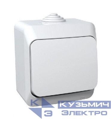 Выключатель 1-кл. ОП Этюд 10А IP44 10AX бел. SE BA10-041B