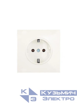 Розетка 1-мест. с/з ПБТ СП ZIMA IP20 16А безвинт. зажим слон. кость LEZARD 704-9088-122BQC