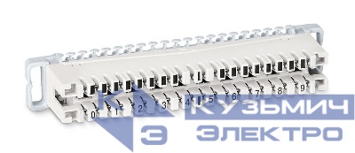 Плинт размыкаемый на 10 пар DM-10P маркировка 0-9 Cabeus 7017c