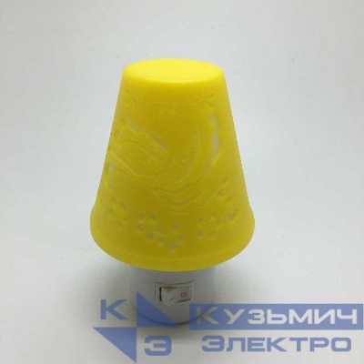 Светильник светодиодный NL-192 "Светильник желтый" 220В ночник с выкл. Camelion 12908