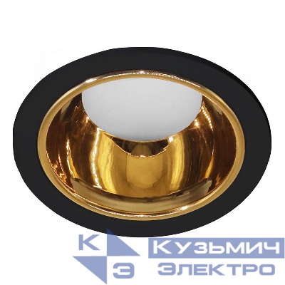 Светильник DL3102 G5.3 MR16 потолочн. встраив. черн. + зол. FERON 51403