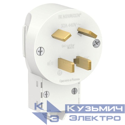 Вилка силовая СП Blanca 3P+E 32А 400В бел. SE BLNSV003241