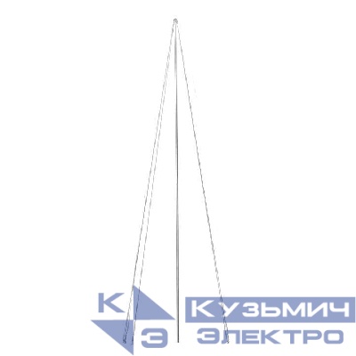 Мачта молниеприемная d40мм L5000 с оттяжками St PROxima EKF lp-5000-40-st