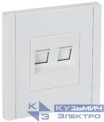 Розетка компьютерная 2-м RJ45 кат.6 FORTE&PIANO FP234 бел. IEK FP-K20-2-K01 0