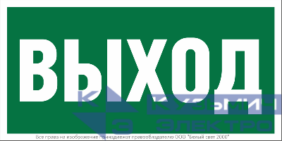 Знак безопасности NPU-2010.E22 "Выход" Белый свет a17596
