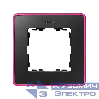 Рамка 1-м Simon82 Detail светло-розовый/графит Simon 8201610-261
