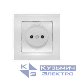 Розетка 1-м СП Бриллиант 16А IP20 без заземл. бел. UNIVersal 7947588