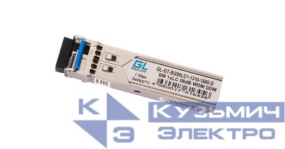 Модуль SFP WDM 1.25Гбит/с одно волокно SM LC Tx:1310/Rx:1550нм DDM 8дБ до 3км NIKOMAX GL-OT-SG08LC1-1310-1550-D