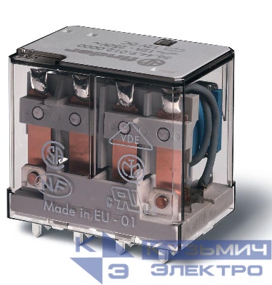 Реле миниатюрное силовое электромеханич. монтаж на печатную плату 4CO 12А AgNi 24В DC RTI FINDER 564490240000