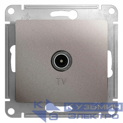 Розетка телевизионная оконечная TV Glossa 1дБ механизм платина SE GSL001291