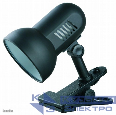 Светильник H-035 черн. прищепка метал. 220В 60Вт Camelion 7197