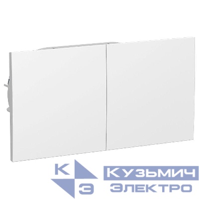 Розетка 2-м СП AtlasDesign 16А IP20 с заземл. защ. шторки со сдвижн. крышкой в сборе бел. SE ATN000128