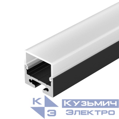Профиль SL-LINE-2011M-2500 BLACK+OPAL SQUARE L2500 с экраном алюм. Arlight 027993