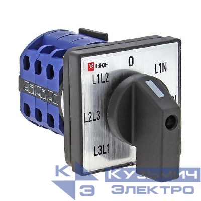 Переключатель кулачковый ПК-1-64 10А для вольтметра EKF pk-1-64-10