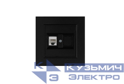 Розетка компьютерная Karea черн. Makel 56054035