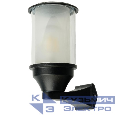 Светильник DH1401 E27 220-240В садово-парковый на стену вверх черн. FERON 51736