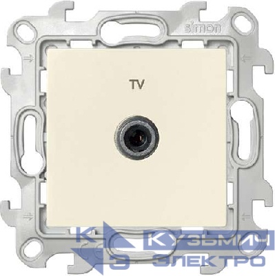 Розетка телевизионная одиночная TV СП Simon 24 IP20 механизм сл. кость Simon 2450477-031