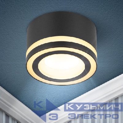 Светильник DK113 BK под лампу GX53 (до 15Вт) D83хH65мм IP20 черн. Эра Б0059788