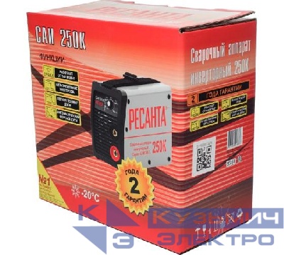 Инвертор сварочный САИ-250К 250А d6 140-240В IP21 (компактный) Ресанта 65/38