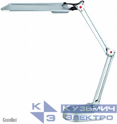 Светильник KD-017A настол. база + струбцина 230В 11Вт КЛЛ 2G7 серебр. Camelion 3278