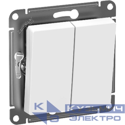 Выключатель 2-кл. Atlasdesign Aqua IP44 (сх. 5) 10AX механизм бел. SE ATN440151