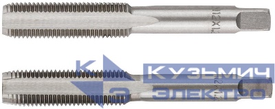 Метчик метрический легированная сталь набор 2шт м12х1.25мм (уп.2шт) FIT 70849