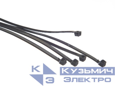 Стяжка нейлоновая 300*4.8 /100 шт/ светостойкая (черная), NETKO Optima