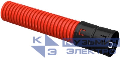 Труба гофрированная двустенная ПНД гибкая d63мм красн. (уп.25м) ELASTA IEK EA-TG22-2-2-2-063-025-K04