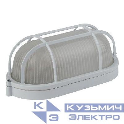 Светильник "Акватермо" НБП 04-60-002 max 60Вт E27 IP54 212х105 овал алюм./стекло решетка бел. Эра Б0048425