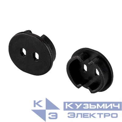 Заглушка ARH-ROUND-D20-DUAL BLACK с отверстием пластик Arlight 039302