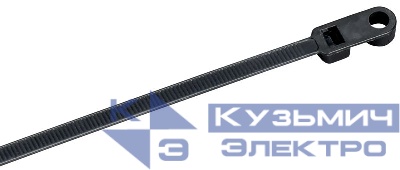 Хомут 4.8х300мм P6.6 с винтовым креплением черн. (уп.100шт) IEK UHH12-D048-300-100-K02