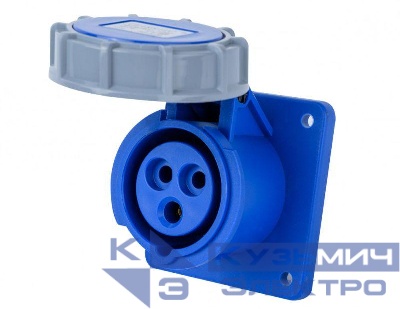 Розетка для скрытой проводки 2Р+РЕ 16А 220В IP67 РЩ-103 DEKraft 26266DEK