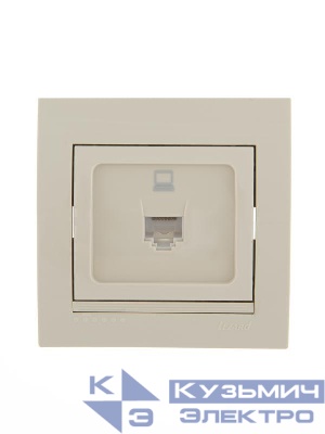 Розетка компьютерная СП Deriy RJ45 крем. LEZARD 702-0303-139