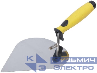 Мастерок штукатура "Профи" "трапеция"нержав. мягкая ручка 190мм FIT 05075