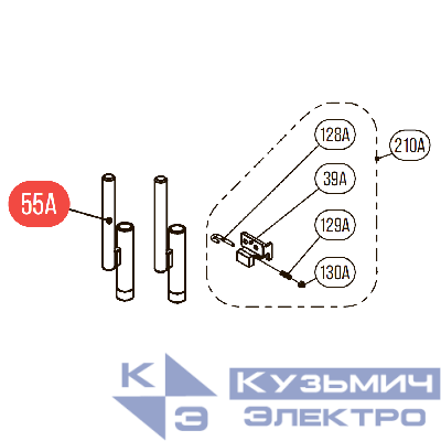 Комплект №9 для Hybest GSR40A (Ствол быстросъемный L + фиксатор)