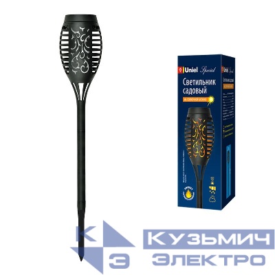 Светильник садовый USL-S-184/PM495 SMALL TORCH-1 солнечная батарея "Маленький факел-1" 12 светодиодов эффект пламени IP44 Uniel UL-00006559
