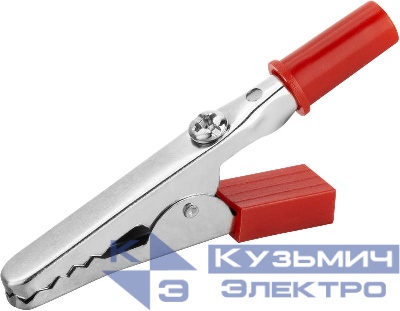 Зажим "крокодил" 5А 80 854 OAC-5A-55-R25 красн. ОНЛАЙТ 80854