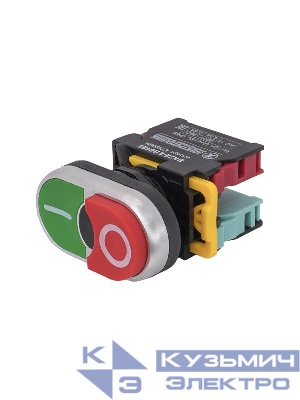 Выключатель кнопочный ВК22-EB8425 1НО+1НЗ сдвоенный с символами "I-O" IP65 зел./красн. Электротехник ET559664