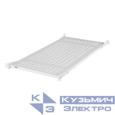 Полка стационарная 19дюйм 437х860мм для шкафа и стойки Г=1000мм сер. NIKOMAX TLK-SHFC-860F-GY