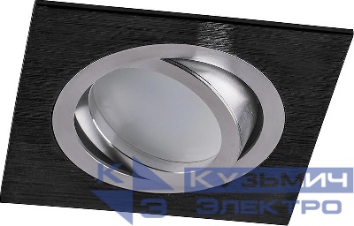 Светильник DL2801 G5.3 MR16 потолочн. встраив. черн. хром FERON 32638