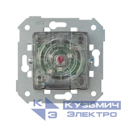 Переключатель проходной нажимной СП Simon 82/82Nature/88 IP20 230В 2000Вт релейный с голуб. подсветкой механизм Simon 75322-69
