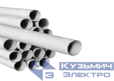 Труба жесткая, ПВХ, d32 мм, серая, 3м "УП"