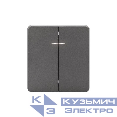 Выключатель 2-кл. СП ROUND MIELE 10А с подсветкой титан Kranz KR-78-0714-2