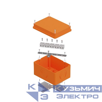 Коробка огнестойкая ОП 40-0351-FR1.5-10 E15-E120 150х110х90 RAL2004 Промрукав 40-0351-FR1.5-10