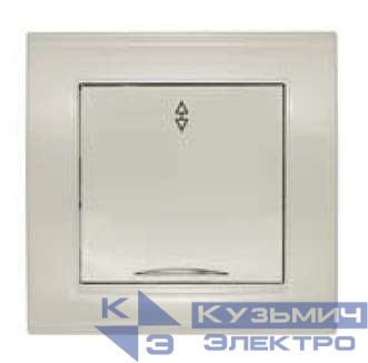 Переключатель проходной 1-кл. СП Бриллиант 10А IP20 с подсветкой сл. кость UNIVersal 7948608