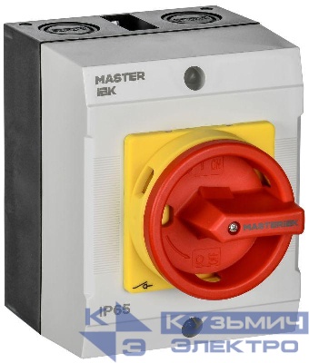 Переключатель кулачковый 10А (сх. 92) в боксе закрытая рукоятка авар. IEK MI-CS22-010-092